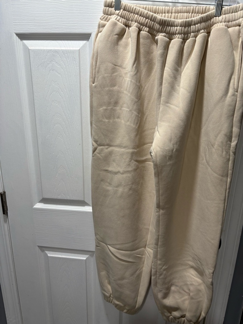 Unbranded Women's Cream Jogger Track Pants Brand New XL- PO-1/10